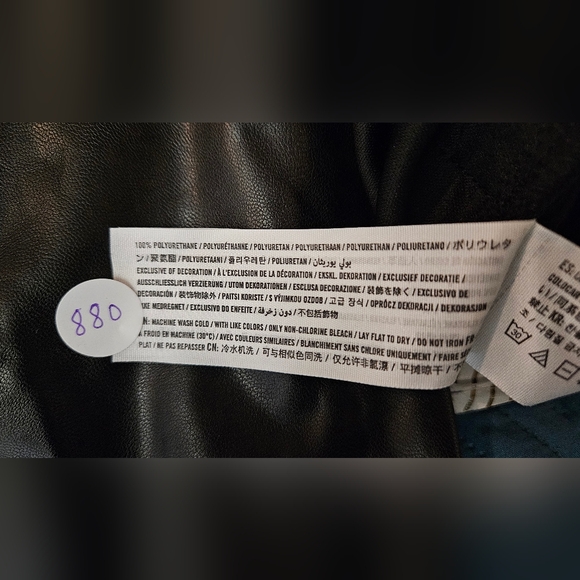 Abercrombie Vegan Leather Relaxed Fit Pants Plus Size 37 - Picture 10 of 10